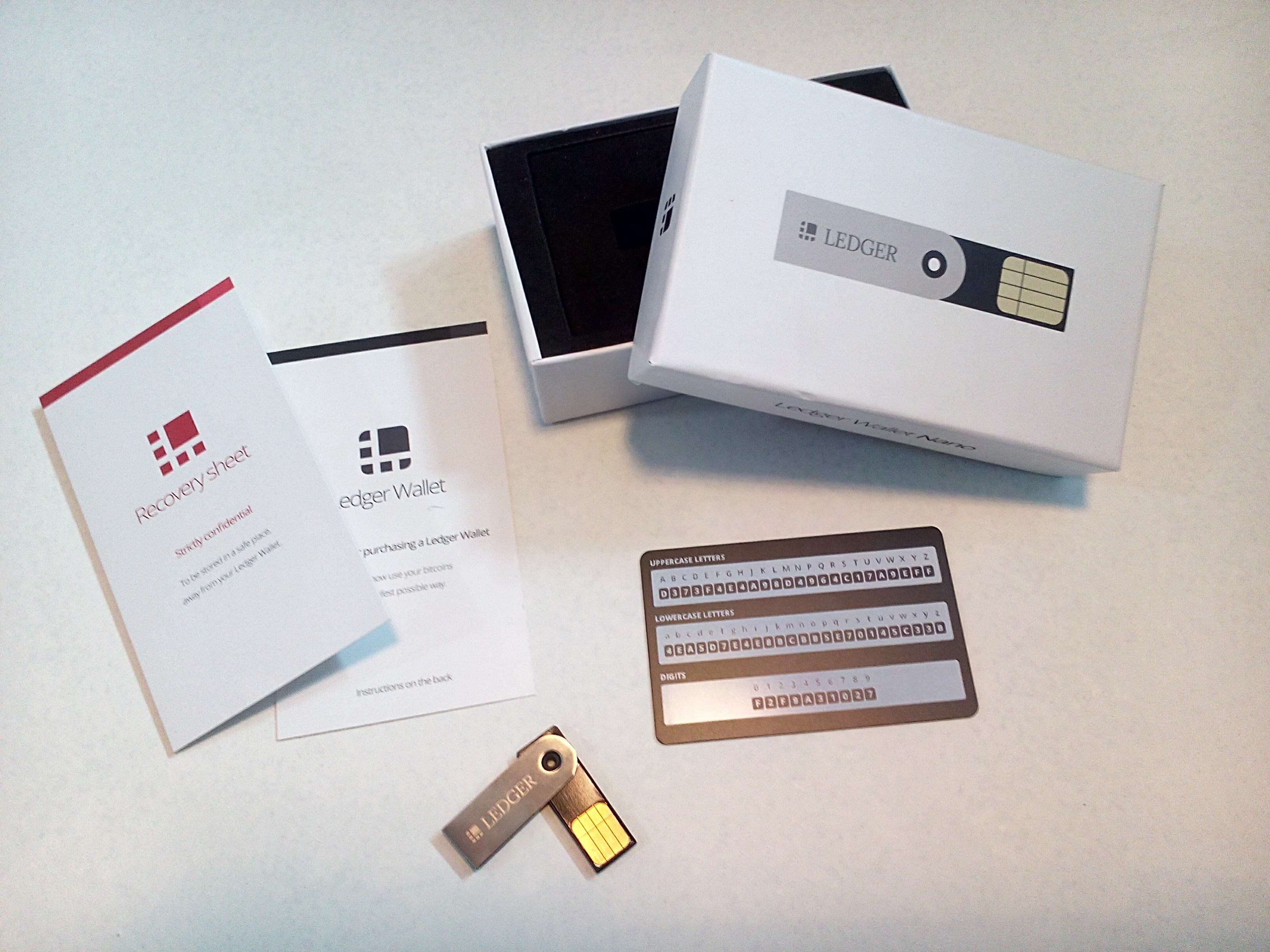 Ledger Wallet met toebehoren