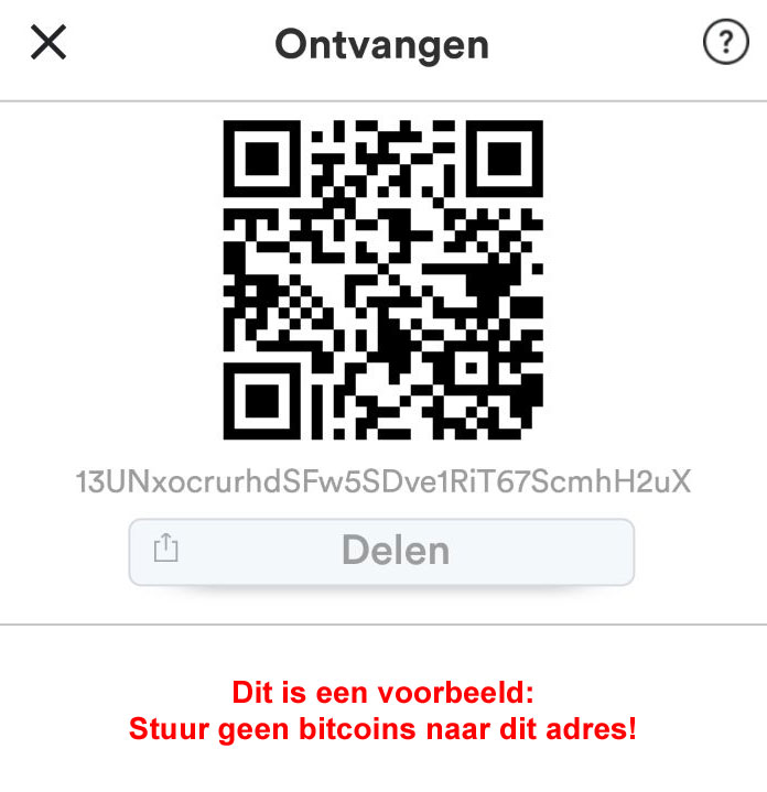 Breadwallet ontvangen