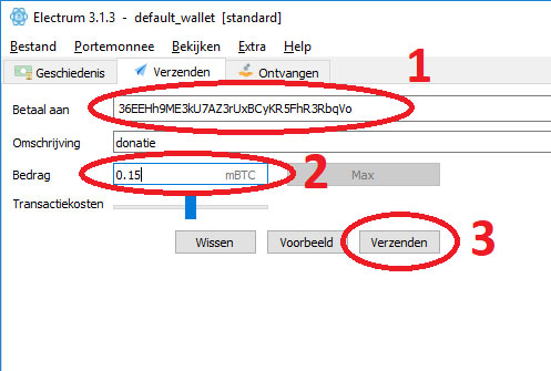 Een bitcoin betaling vanuit electrum in 3 stappen