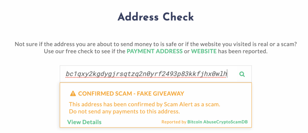 Scam alert